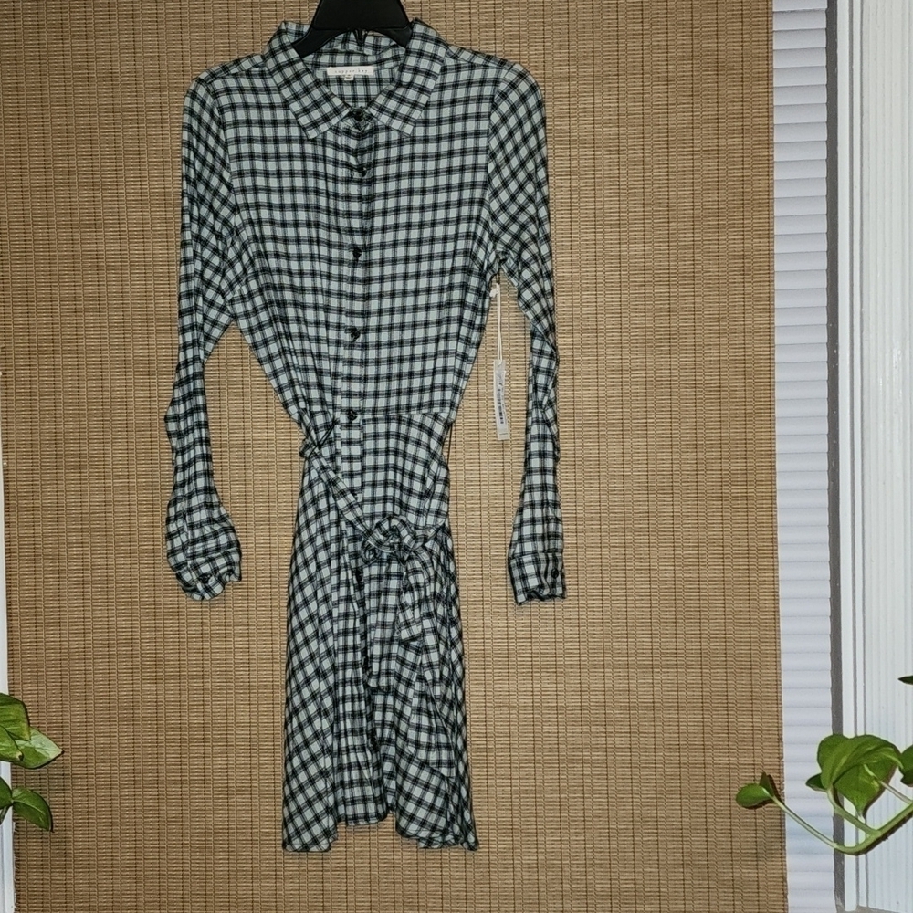 NWT Cooper Kay Black and White Junior Size Plaid Dress